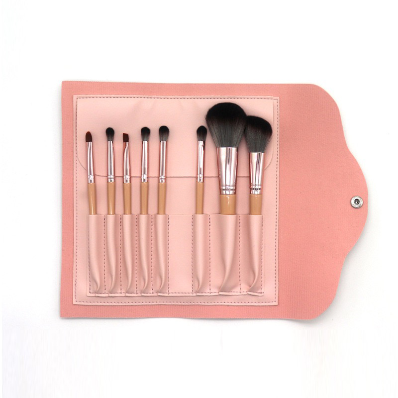 Pink make up brush bag