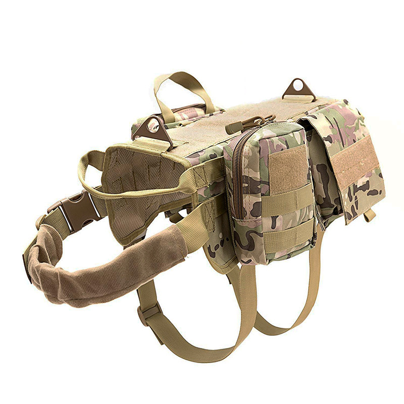 Dog harness with saddle bags